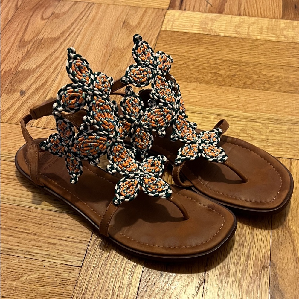 Woven t-strap sandals - Tory Burch ‘Palisade’